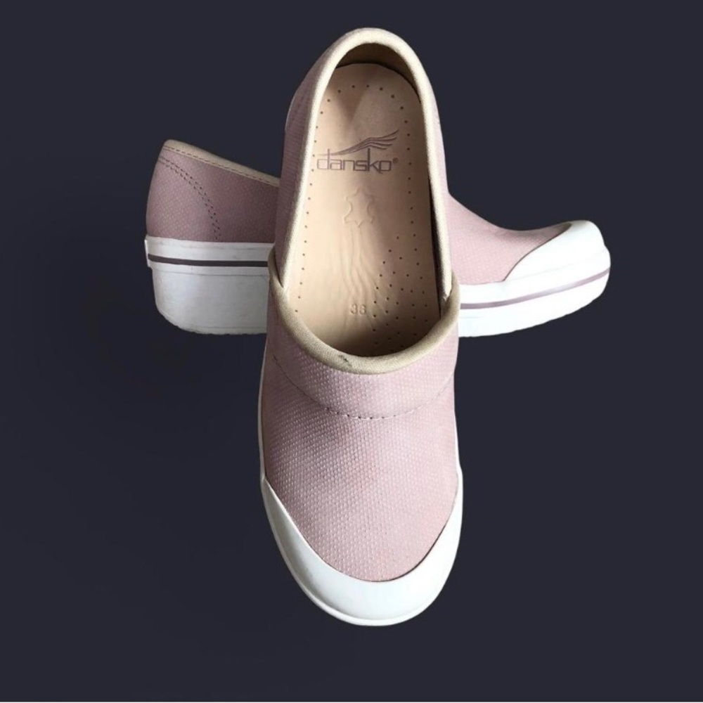 Dansko VOLLEY HOPSACK Pink Leather Professional Clogs Size 36 5.5 6 - Picture 2 of 10